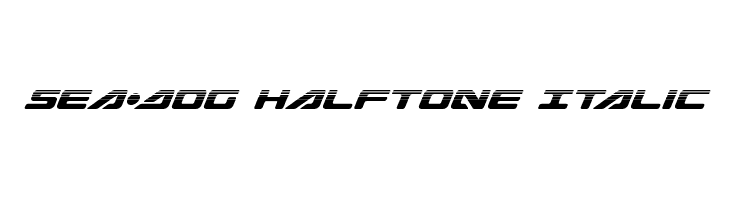 Sea-Dog Halftone Italic  Free Fonts Download