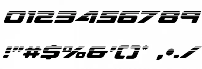 Sea-Dog Halftone Italic Font OTHER CHARS