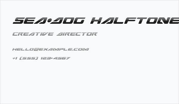 Sea-Dog Halftone Italic Business Card