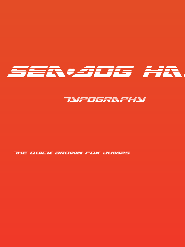 Sea-Dog Halftone Italic Poster
