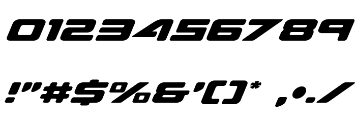 Sea-Dog Italic Font OTHER CHARS