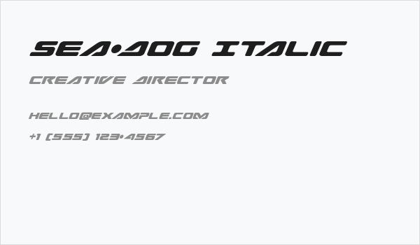 Sea-Dog Italic Business Card