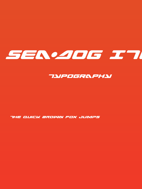 Sea-Dog Italic Poster