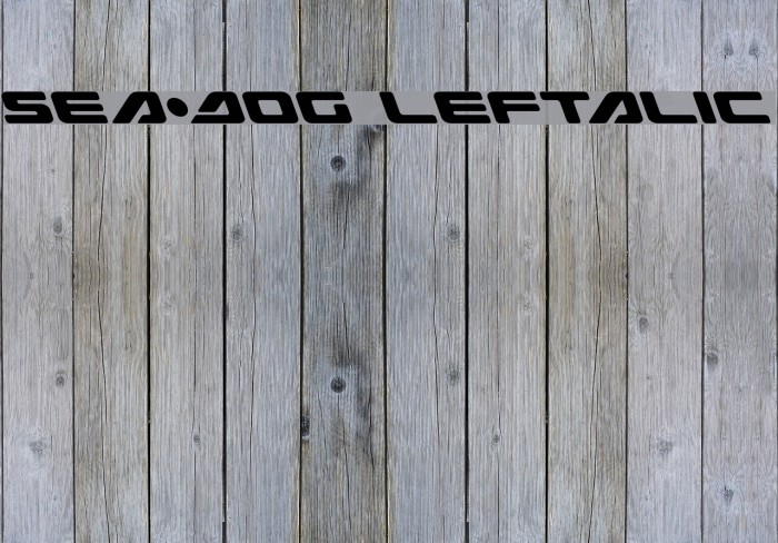Sea-Dog Leftalic Font examples