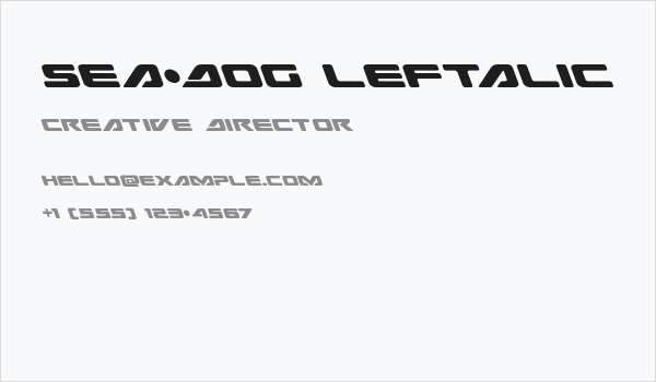 Sea-Dog Leftalic Business Card