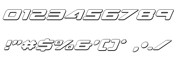 Sea-Dog Outline Italic Font OTHER CHARS