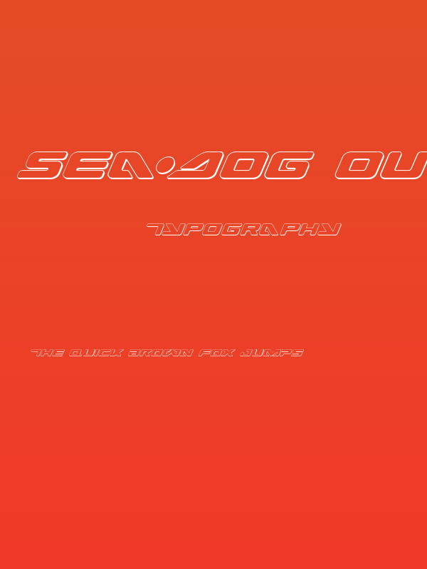 Sea-Dog Outline Italic Poster