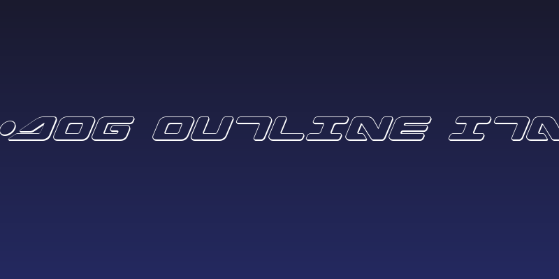 Sea-Dog Outline Italic Social Header