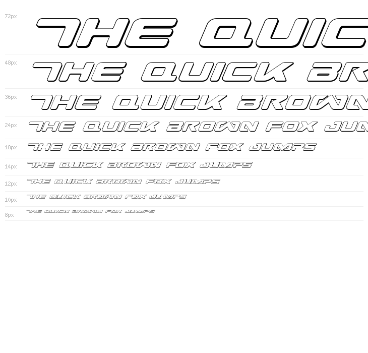 Sea-Dog Outline Italic Waterfall