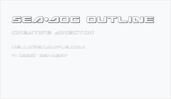 Sea-Dog Outline Business Card