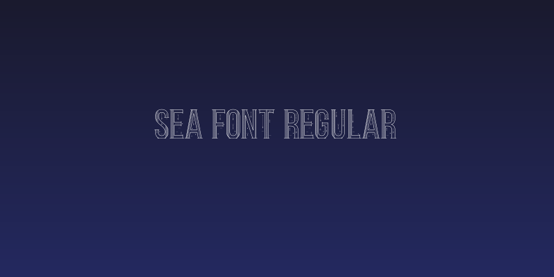 Sea Font Regular Social Header