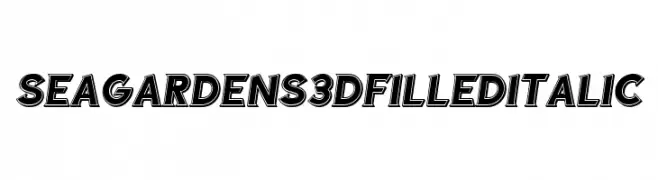 Sea Gardens 3D Filled Italic  font caratteri gratis
