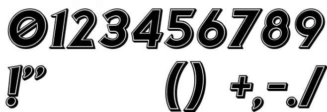 Sea Gardens 3D Filled Italic Font OTHER CHARS