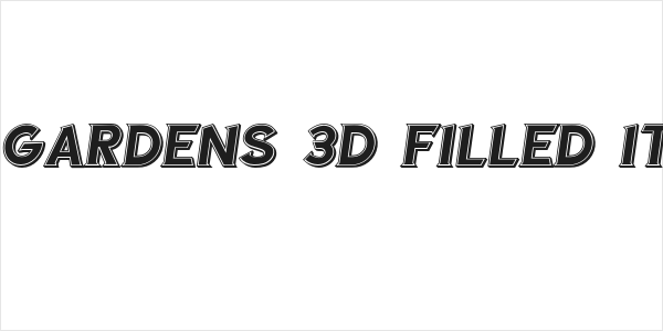 Sea Gardens 3D Filled Italic Logo