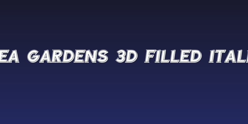 Sea Gardens 3D Filled Italic Social Header