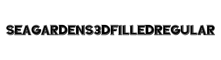 Sea Gardens 3D Filled Regular Font