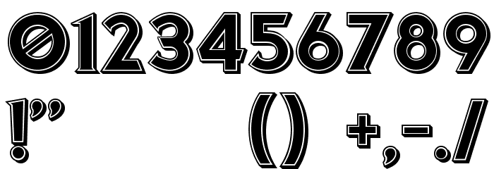 Sea Gardens 3D Filled Regular Font OTHER CHARS