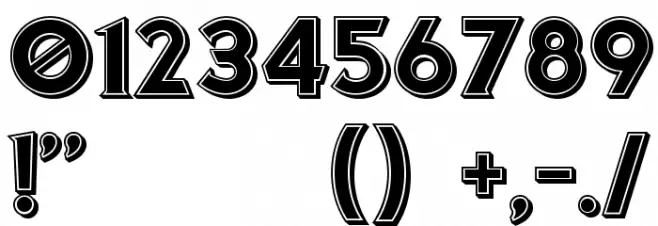 Sea Gardens 3D Filled Regular Font OTHER CHARS