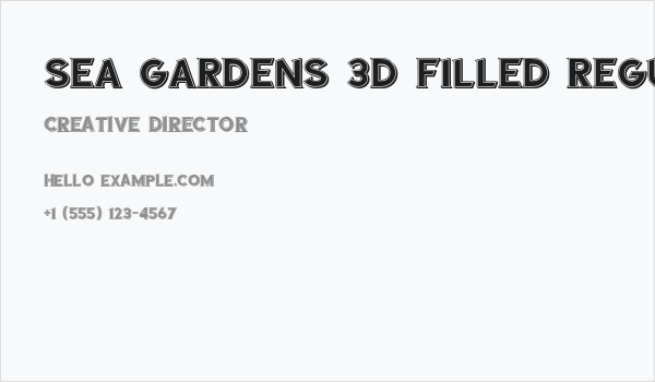 Sea Gardens 3D Filled Regular Business Card