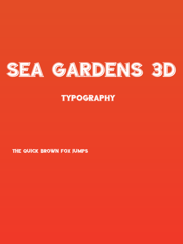 Sea Gardens 3D Filled Regular Poster