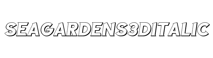 Sea Gardens 3D Italic Font