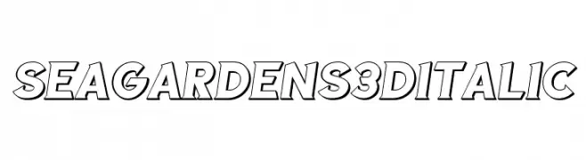 Sea Gardens 3D Italic  font caratteri gratis