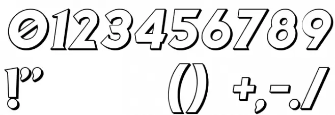 Sea Gardens 3D Italic Font OTHER CHARS