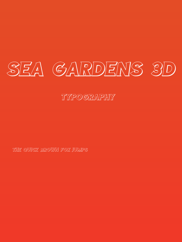 Sea Gardens 3D Italic Poster