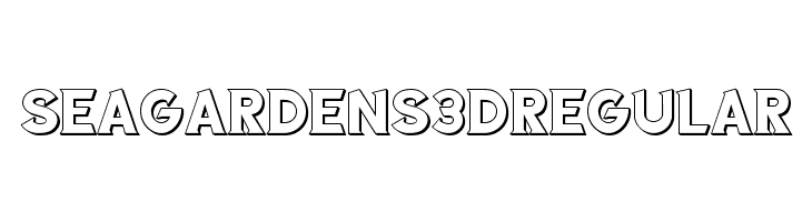 Sea Gardens 3D Regular Font