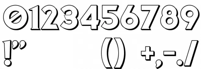 Sea Gardens 3D Regular Font OTHER CHARS