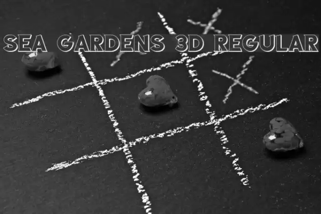 Sea Gardens 3D Regular Font examples