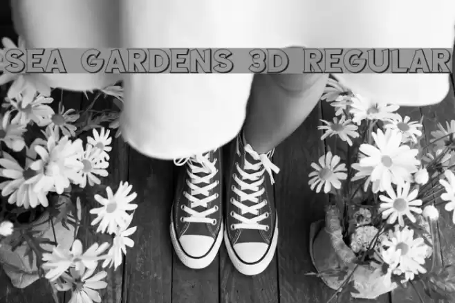 Sea Gardens 3D Regular Font examples
