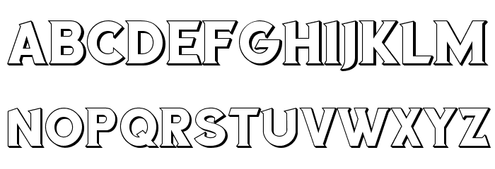 Sea Gardens 3D Regular Font LOWERCASE