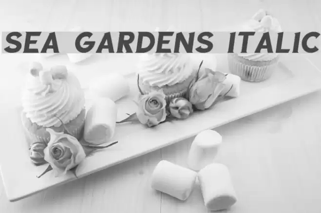 Sea Gardens Italic Font examples
