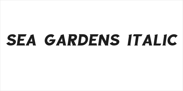 Sea Gardens Italic Logo