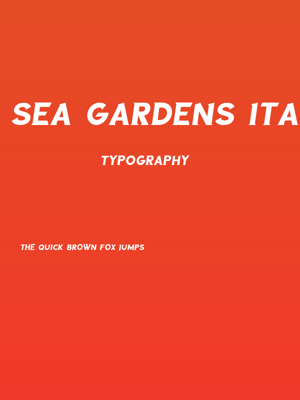 Sea Gardens Italic Poster