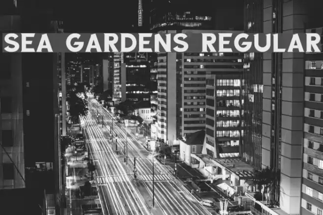 Sea Gardens Regular Font examples