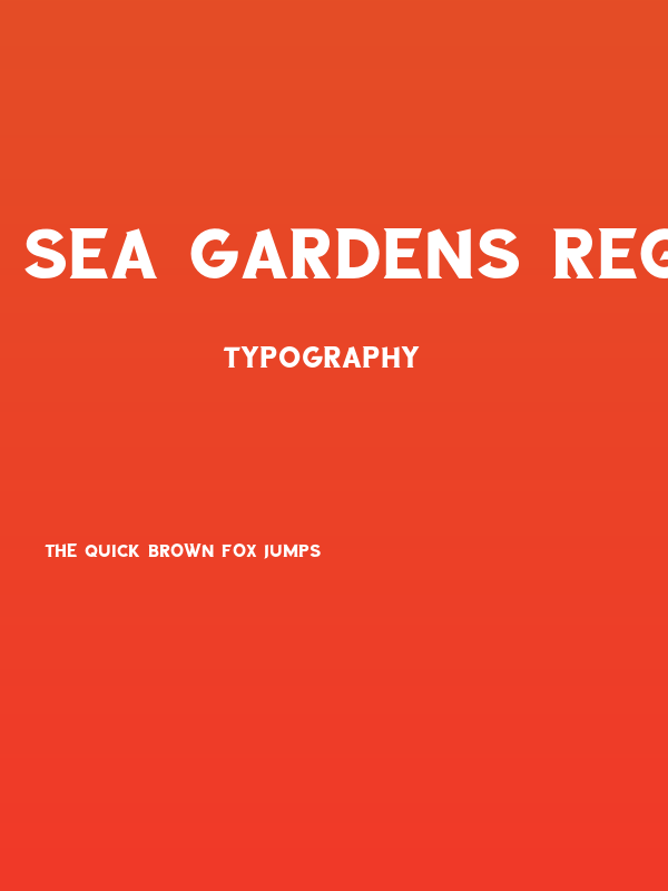 Sea Gardens Regular Poster