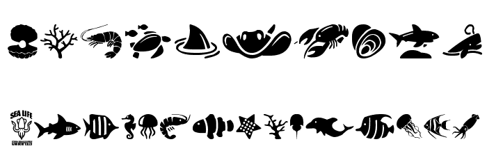 Sea Life Font OTHER CHARS