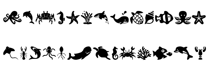 Sea Life Font LOWERCASE