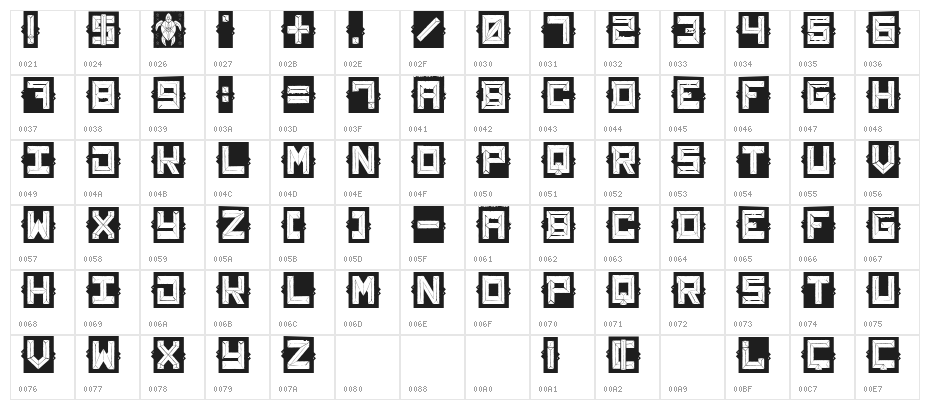 Sea&Turtle Character Map