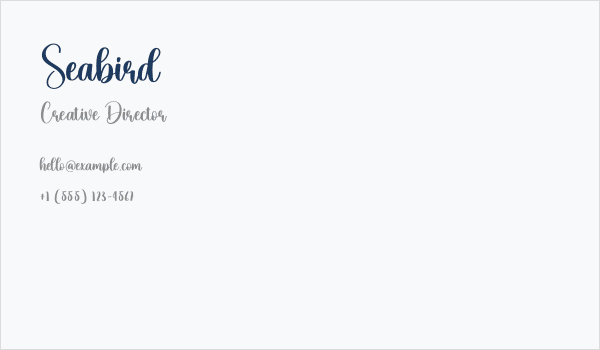 Seabird Business Card