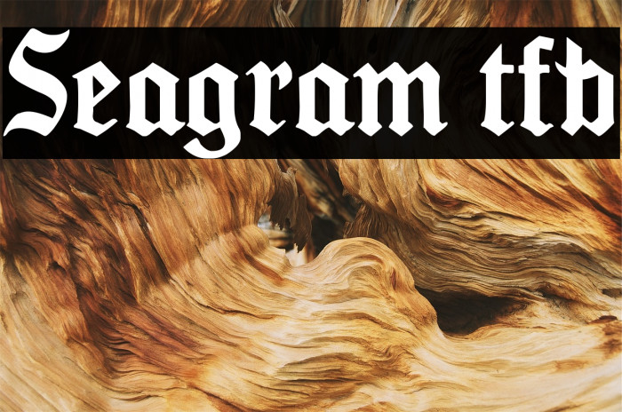 Seagram tfb Font examples