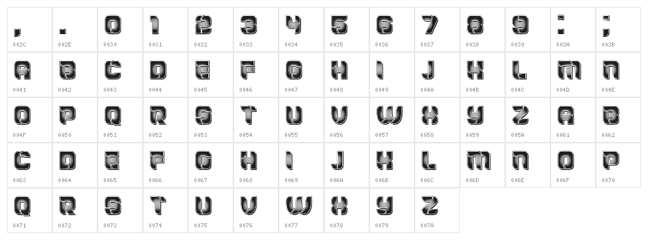 Seal Regular Character Map