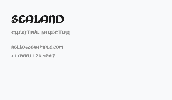 Sealand Business Card