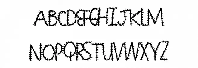 SeamingStitchy フォント 大文字