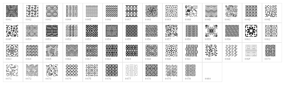Seamless Patterns II Character Map