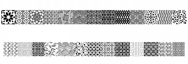 Seamless Patterns II Schriftart Kleinbuchstaben