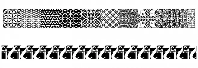 Seamless Patterns Various Schriftart Anderer Schreiben