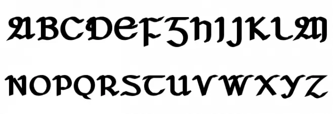 Seanchló Dubh Schriftart Groß